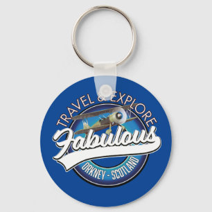 Porte-clés Voyagez, explorez le fabuleux Orkney Écosse logo