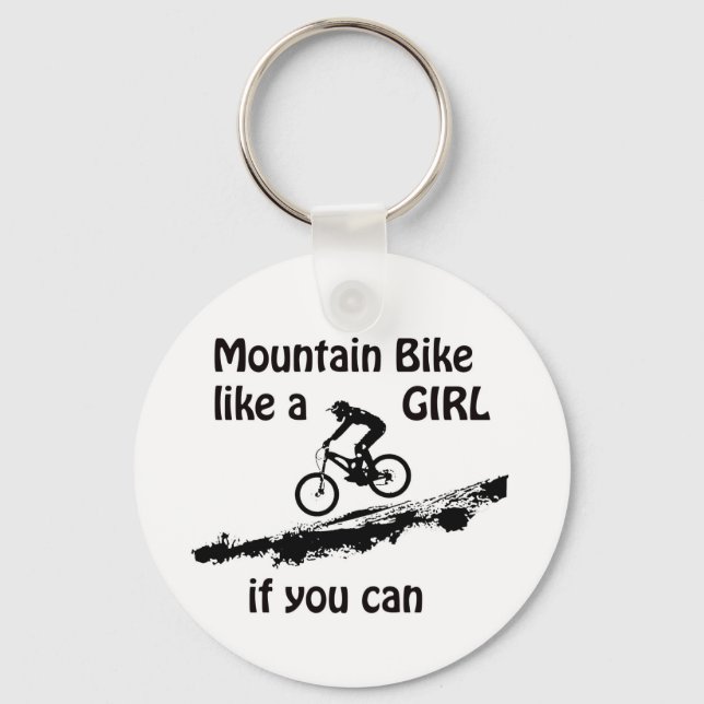 Porte-clés VTT comme une fille (Recto)