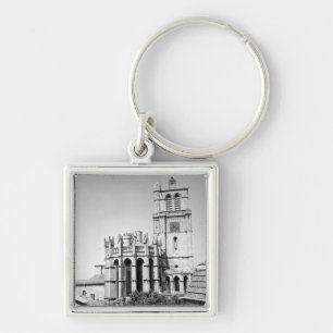 Porte-clés Vue de l'abside et de la tour, établie