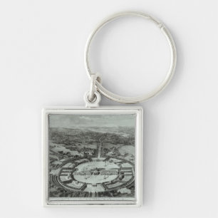 Porte-clés Vue de perspective de la ville de Chaux, C. 1804