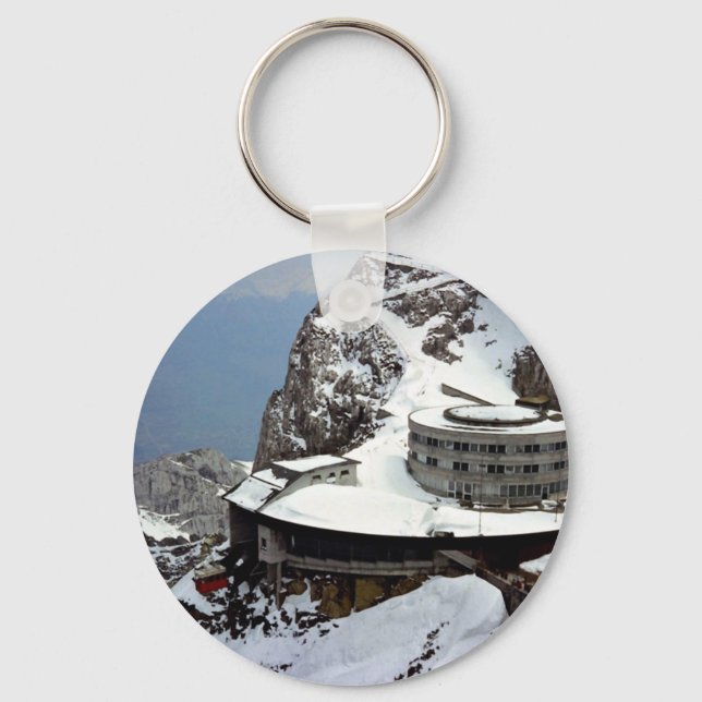 Porte-clés Vue du sommet, Mont Pilatus, Suisse Europe (Recto)