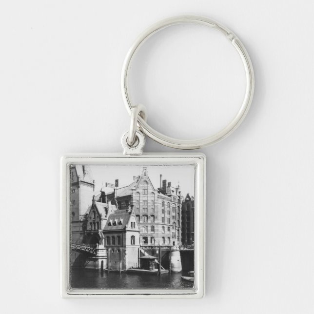 Porte-clés Vue du Speicherstadt Hambourg, c.1910 (Devant)