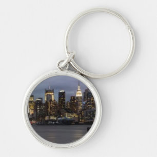 Porte-clés Vue panoramique de début de soirée de Manhattan