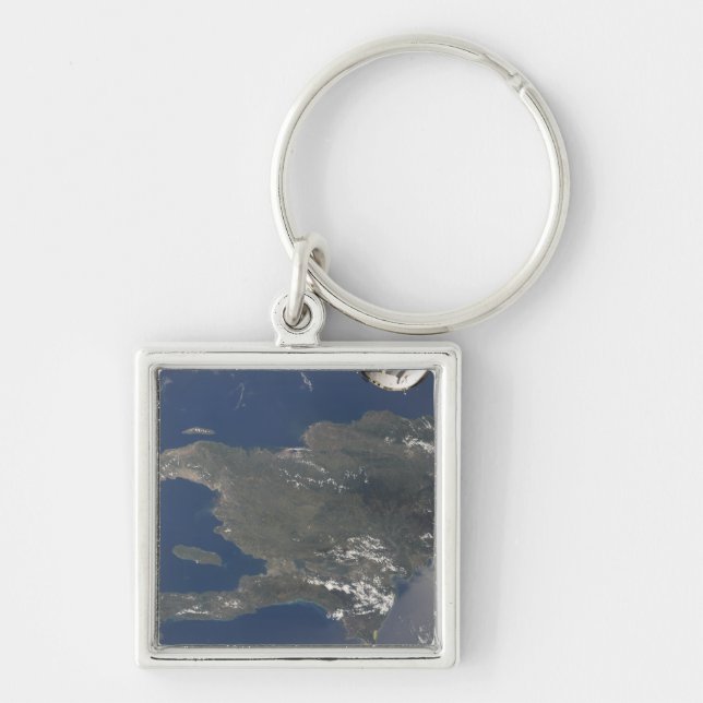Porte-clés Vue sur l'île caribéenne d'Hispaniola (Devant)