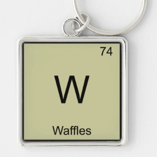 Porte-clés W - Chemise Waffles Symbole d'élément de chimie dr