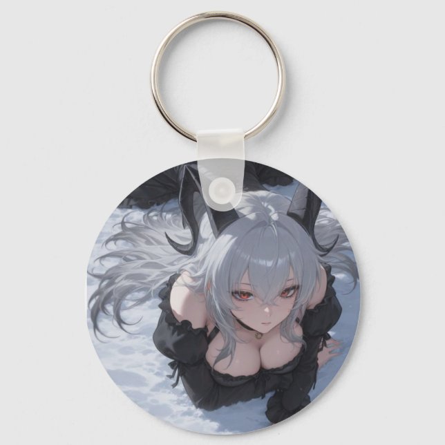 Porte-clés waifu anime (Recto)