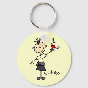 Porte-clés Waitress Stick Figure