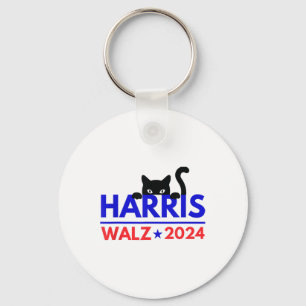 Porte-clés Walz 2024 Funny Cat Election Kamala Harris Tim Wal