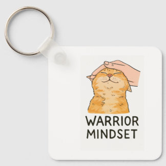 Porte-clés Warrior Mindset Cat Keychain – Zen Kitty Calm Vibe