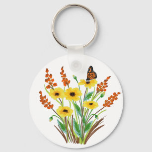 Porte-clés Watercolor Flowers 07 Keychain