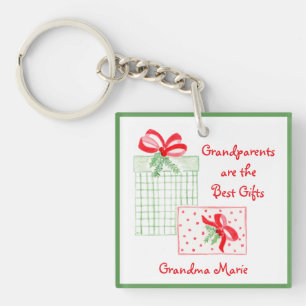 Porte-clés Watercolor Holiday PERSONNALISER Grand-parent