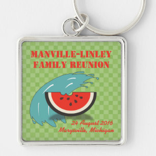 Porte-clés Watermelon Splash Famille Réunion Souvenir Porte -