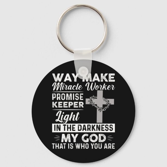 Porte-clés Waymaker Miracle Worker Promesse Keeper Light Jesu (Recto)