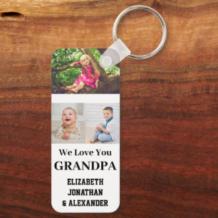Porte-clés We Love You Grand-père Photo Collage
