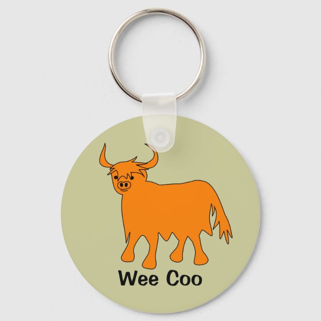 Porte-clés "Wee Coo" porte - clé écossais de la vache des Hig (Recto)