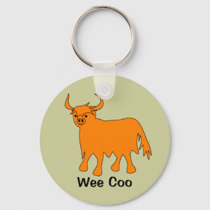 Porte-clés "Wee Coo" Scottish Highland Cow keychain