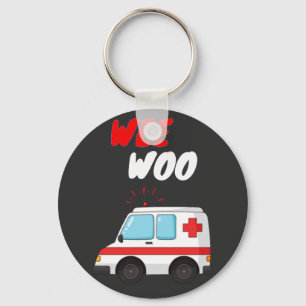 Porte-clés Wee Woo Ambulance AMR. Funny EMS EMT Paramedad Gif