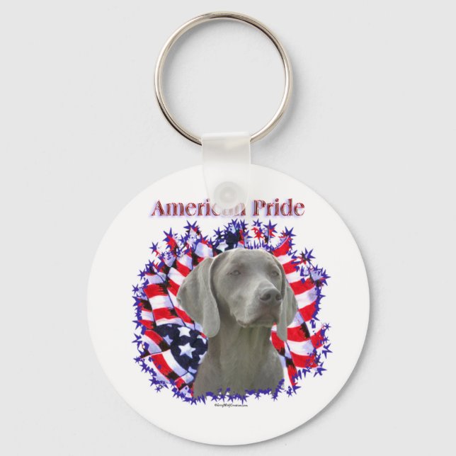 Porte-clés Weimaraner American Pride Porte - clé (Recto)