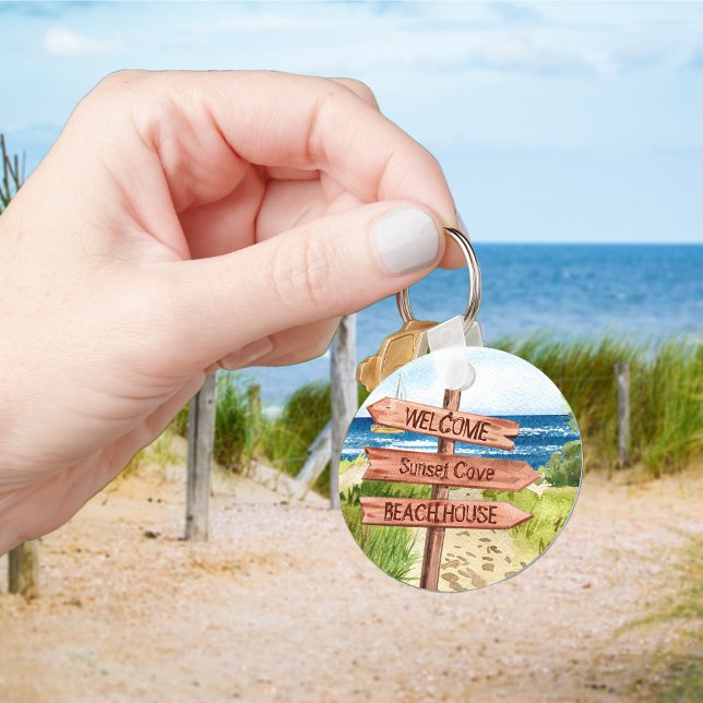 Porte-clés Welcome Beach Location courte durée Maison de vaca (Créateur téléchargé)