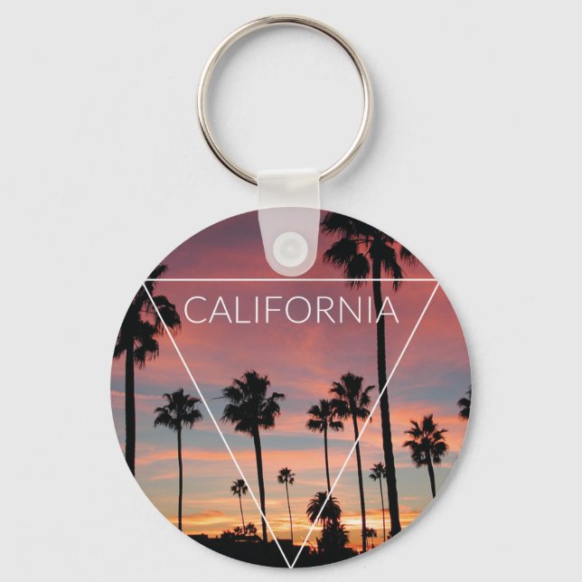 Porte-clés Wellcoda California Palm Beach Sun Spring (Recto)