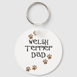 Porte-clés Welsh Terrier Papa pour Welsh Terrier Dog Dads
