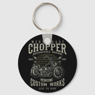 Porte-clés West Coast Chopper Motorcycle Garage Live to Ride