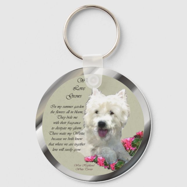 Porte-clés West Highland White Terrier Cadeaux (Recto)