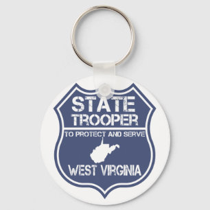 Porte-clés West Virginia State Trooper Protect and Serve