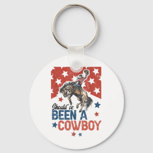 Porte-clés Western Cowboy Casquette J'Aurais Dû Être Un Cowbo