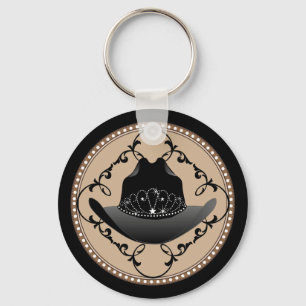 Porte-clés Western Rodeo Queen Cowgirl