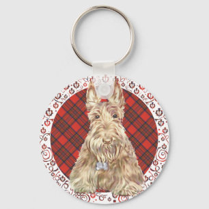 Porte-clés Wheaten Scottie Tartan