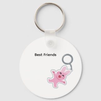Porte-clés Whimsical Best Friends Bunny Keyring for Backpacks