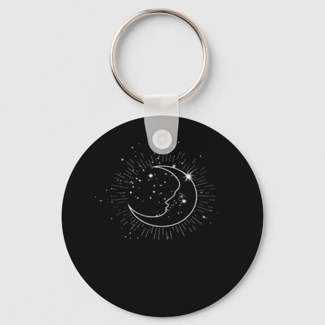 Porte-clés Whimsigoth Starry Night Moon Witchy Classic (Recto)