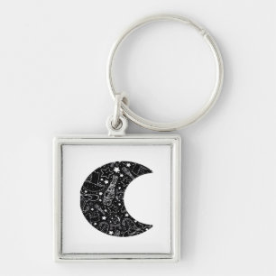 Porte-clés Whimsigoth Witch Moon Wicca Kawaii Goth Tattoo Ast