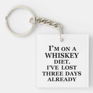 Porte-clés Whiskey cite d'humoristiques paroles d'alcool cade
