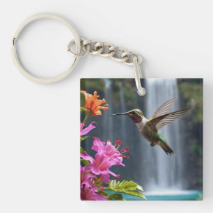 Porte-clés "Whispers of Nature : Hummingbird, Cascade,