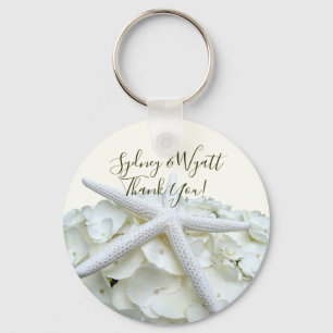 Porte-clés White Beach Mariage Starfish Faveurs Key Ring