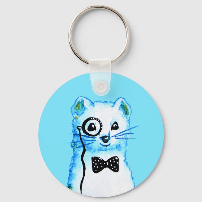 Porte-clés White Ferret QR Code Music Lover (Recto)