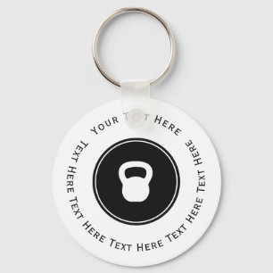 Porte-clés White Kettlebell Logo