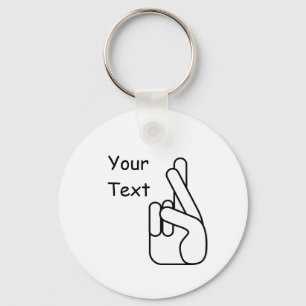 Porte-clés White Lies Crossed Fingers Keychain