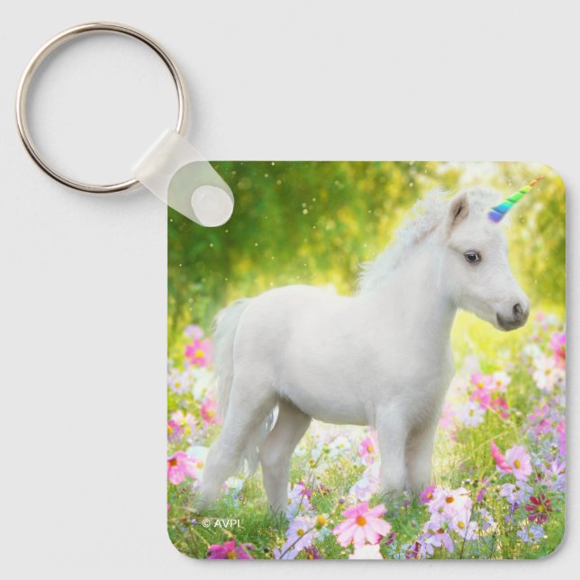 Porte-clés White Pony Unicorn (Recto)