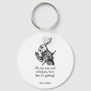 Porte-clés White Rabbit Alice in Wonderland Keychain