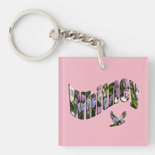 Porte-clés Whitney, Floral Ladies Nom Logo, (Devant)