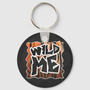 Porte-clés Wild Me Tiger Hot orange et noir