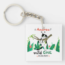 Wild One Greenery Safari Kitty Chat 1er anniversai