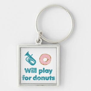 Porte-clés Will Play Baritone for Donuts Music Don