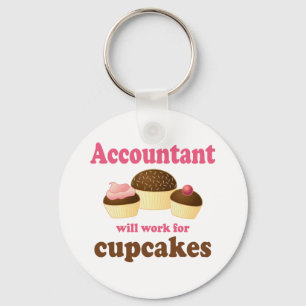 Porte-clés Will Work For Cupcakes Accountant