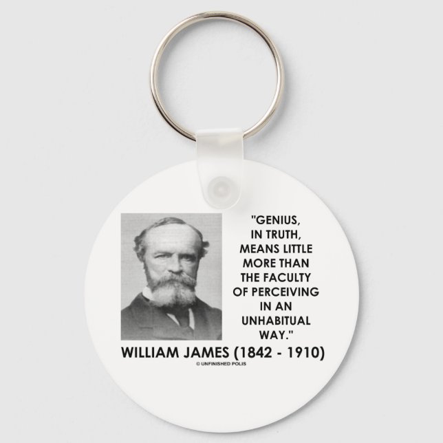 Porte-clés William James Genius Percevoir Une Façon Inhabitue (Recto)