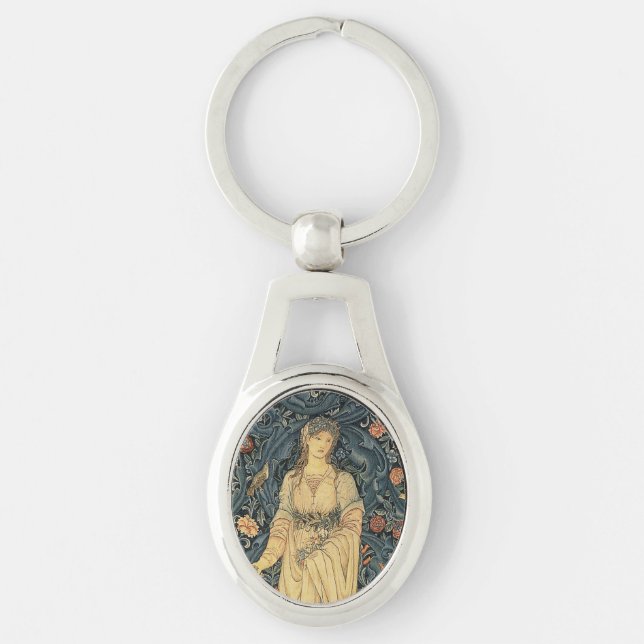 Porte-clés William Morris antique Flora (Devant)