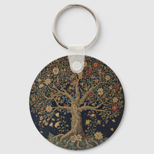 Porte-clés William Morris Arbre de Vie Vintage Préraphaélite